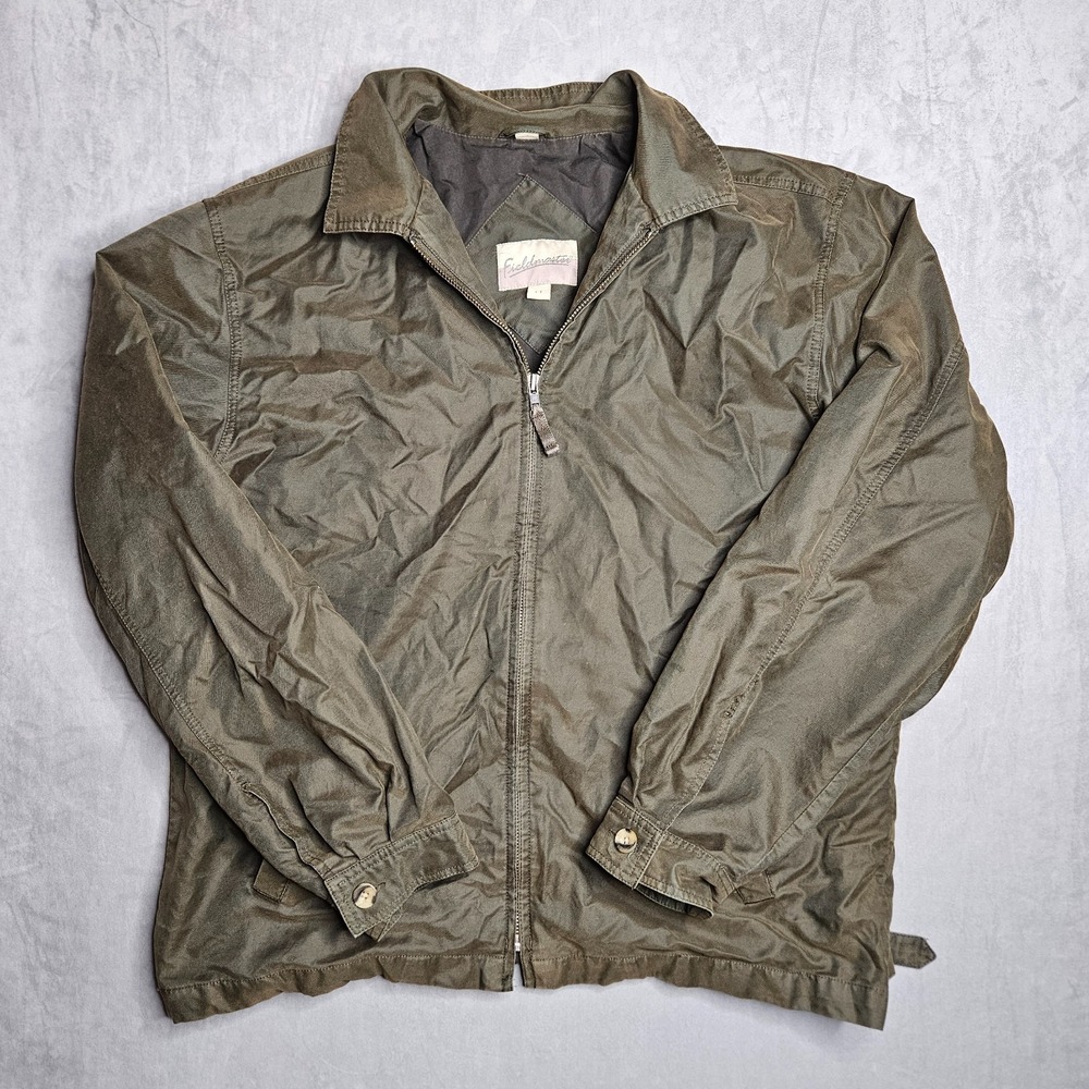 Vintage Sears Fieldmaster Jacket Mens Large Tall Green Full Zip Pockets 90s